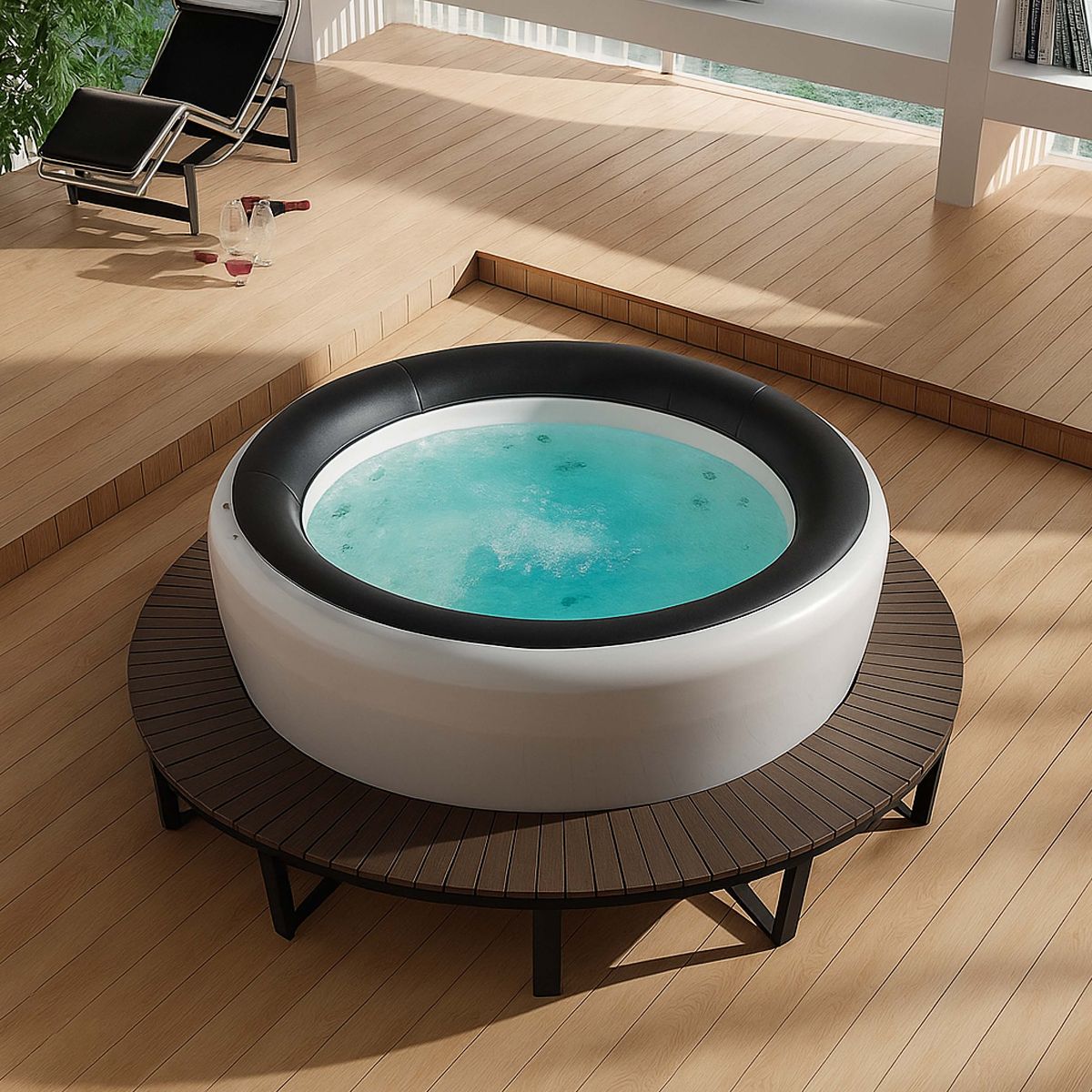 Cloud Acrylic Lounger Hot Tub