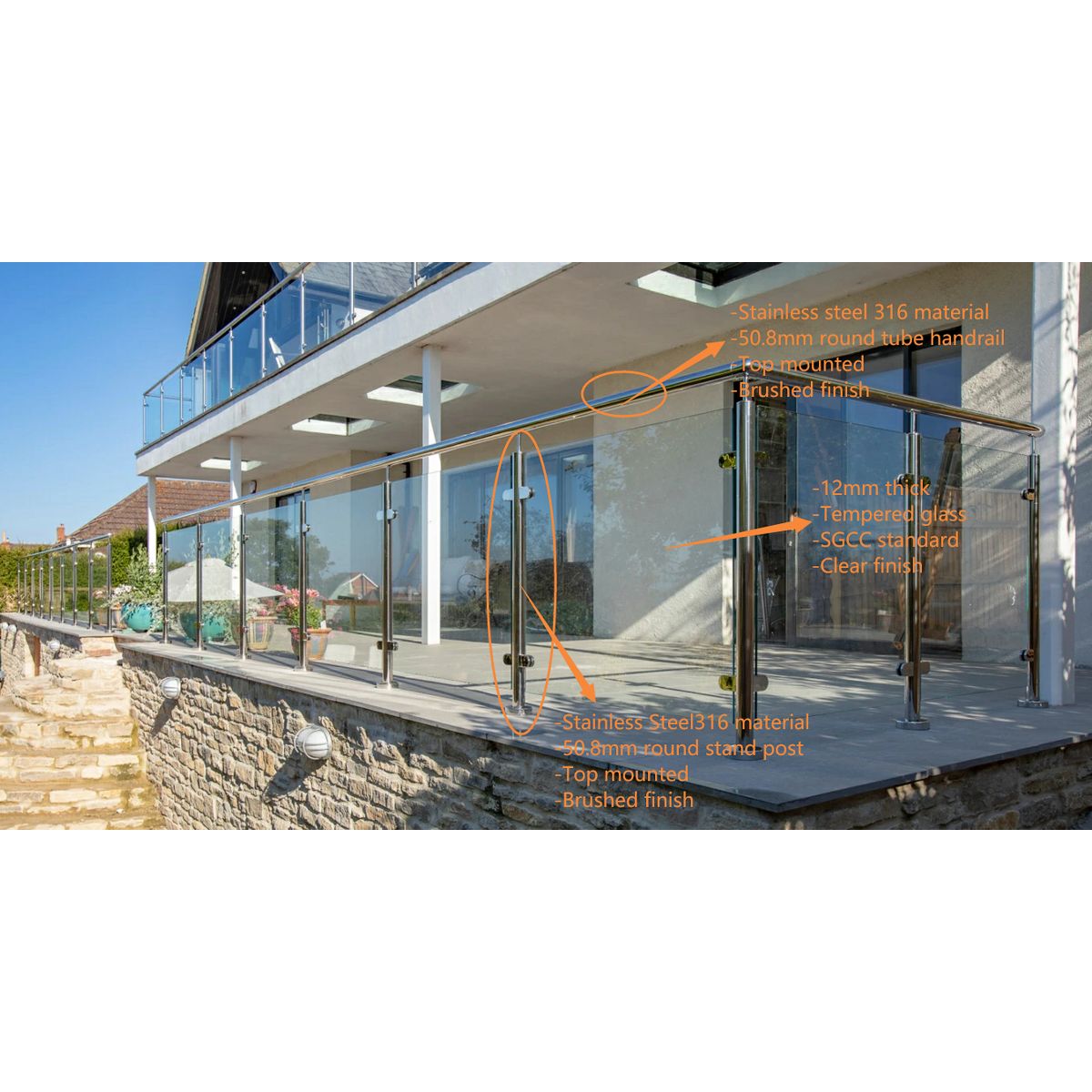 Stand post Glass Railing - Image 2