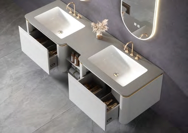 Bathroom Cabinet - MARS Series with Double Mirror image 2